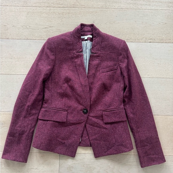 Veronica Beard Farley Dickey Jacket Blazer Berry Size 2 - Picture 5 of 12